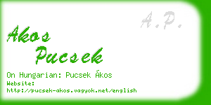 akos pucsek business card